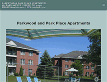 Tablet Screenshot of parkwoodparkplace.com